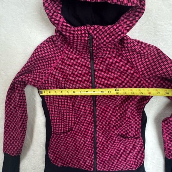 Lululemon Scuba Hoodie III Jacket Zip Print DeepDive Berry Pockets Cotton Soft 6 - Picture 15 of 16